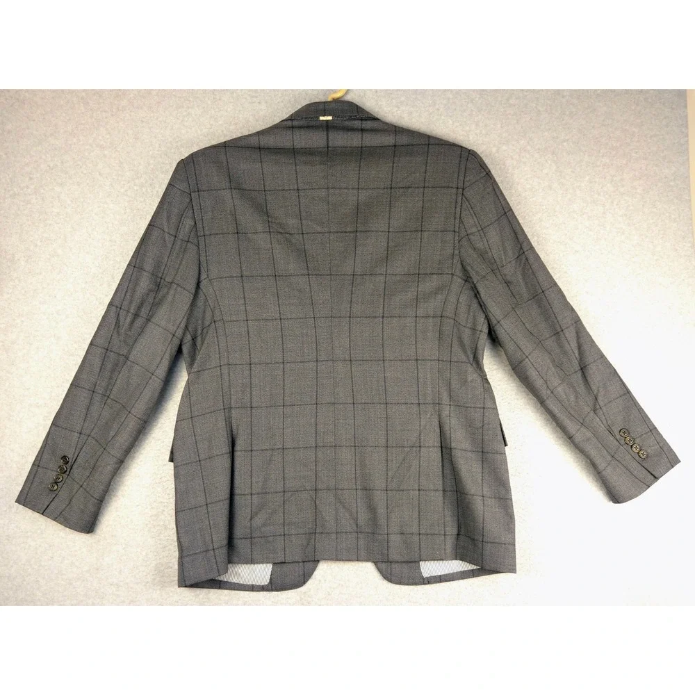 Todd Snyder Mayfair Fit Grey Windowpane Wool Blazer Sport Coat Canada 44R